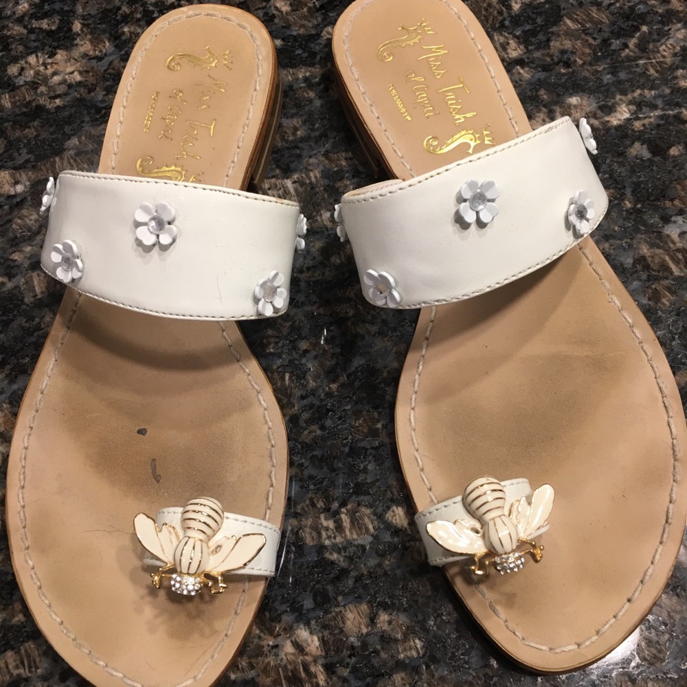 Miss Trish white sandals